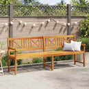 vidaXL Kerti pad Természetes 220 x 56 x 90 cm Tömör Akácfa