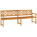 vidaXL Kerti pad Természetes 220 x 56 x 90 cm Tömör Akácfa