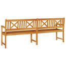 vidaXL Kerti pad Természetes 220 x 56 x 90 cm Tömör Akácfa