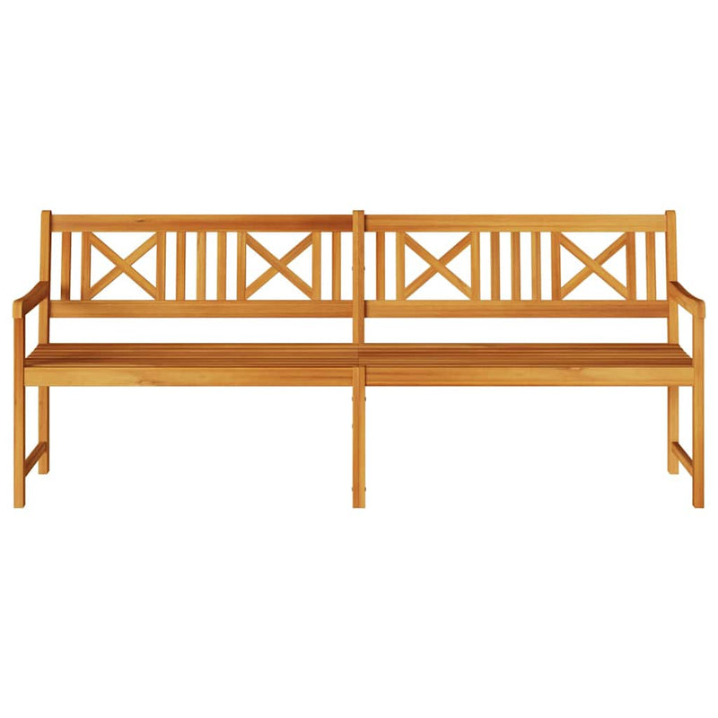 vidaXL Kerti pad Barna 220 x 56 x 90cm Tömör akácfa