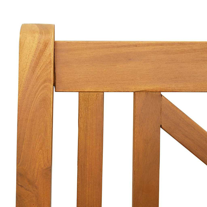 vidaXL Kerti hinta pad Barna 119 x 35 x 47 cm Tömör akácfa