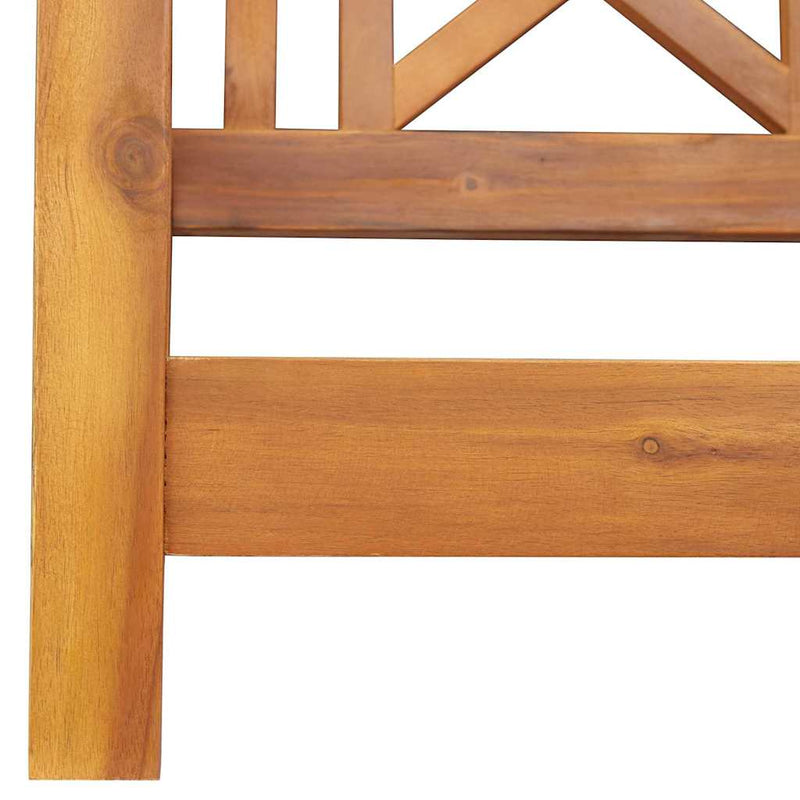vidaXL Kerti hinta pad Barna 119 x 35 x 47 cm Tömör akácfa