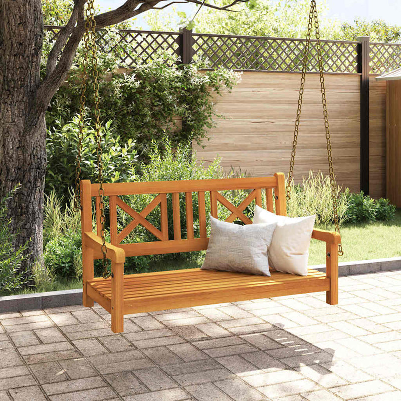 vidaXL Kerti hinta pad Barna 119 x 35 x 47 cm Tömör akácfa
