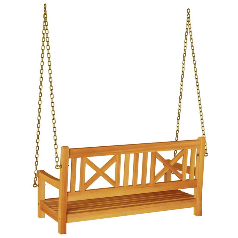 vidaXL Kerti hinta pad Barna 119 x 35 x 47 cm Tömör akácfa