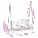 vidaXL Kerti hinta pad Barna 119 x 35 x 47 cm Tömör akácfa