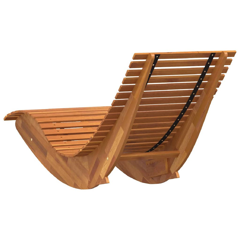 vidaXL Hintázó Napozók 2 pcs Barna 154 x 60 x 74 cm tömör akácfa