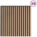 vidaXL 8 db tölgy furnér akusztikus falpanelek reszelt 60,5x60 cm