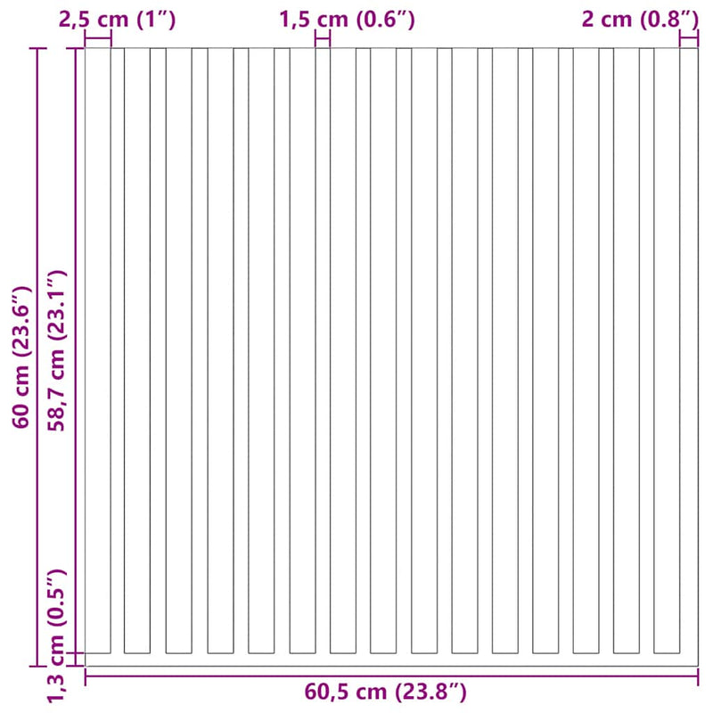 vidaXL 8 db tölgy furnér akusztikus falpanelek reszelt 60,5x60 cm