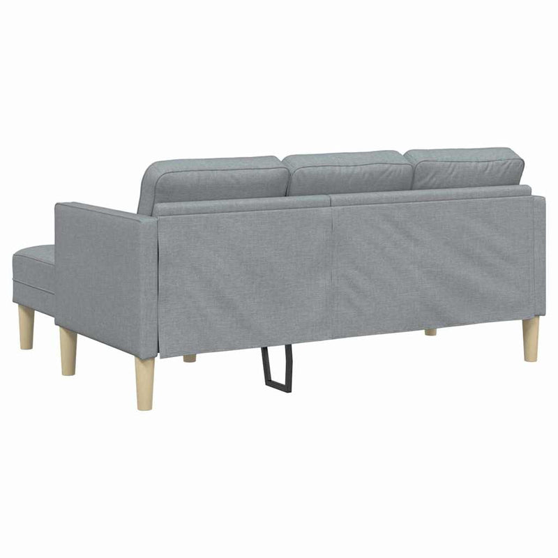 vidaXL Kanapé Szett 2 pcs Világosszürke 173 x 131 x 67 cm szövet