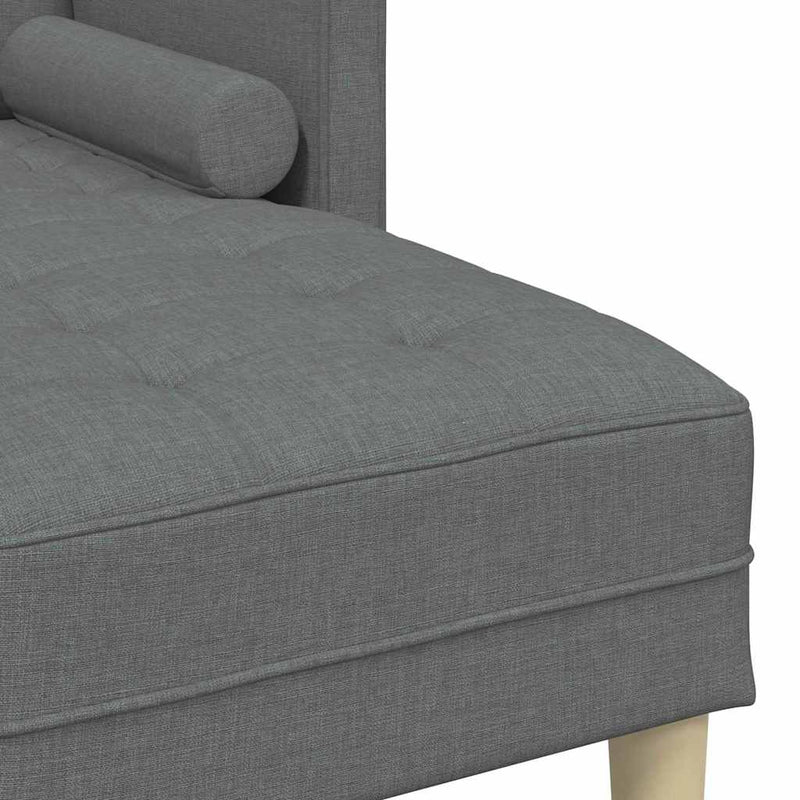 vidaXL Kanapé Szett 2 pcs Sötétszürke 173 x 131 x 67 cm szövet
