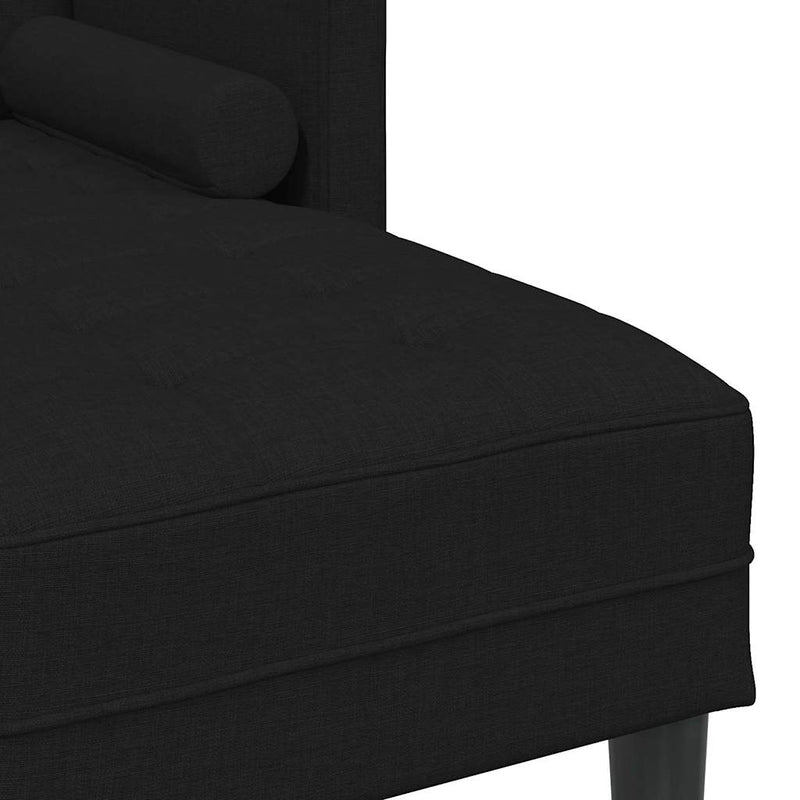 vidaXL Kanapé Szett 2 pcs Fekete 173 x 131 x 67 cm szövet