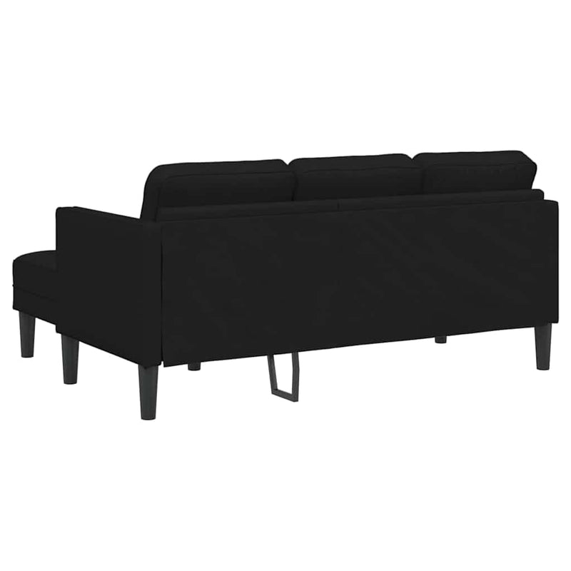 vidaXL Kanapé Szett 2 pcs Fekete 173 x 131 x 67 cm szövet