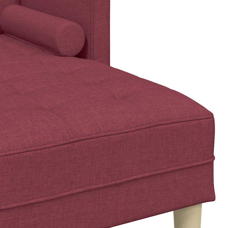 vidaXL Kanapé Szett 2 pcs bordó 173 x 131 x 67 cm szövet