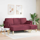 vidaXL Kanapé Szett 2 pcs bordó 173 x 131 x 67 cm szövet