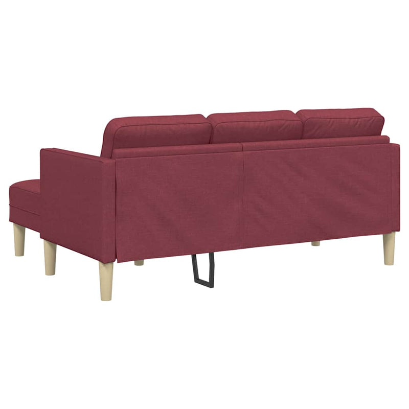 vidaXL Kanapé Szett 2 pcs bordó 173 x 131 x 67 cm szövet