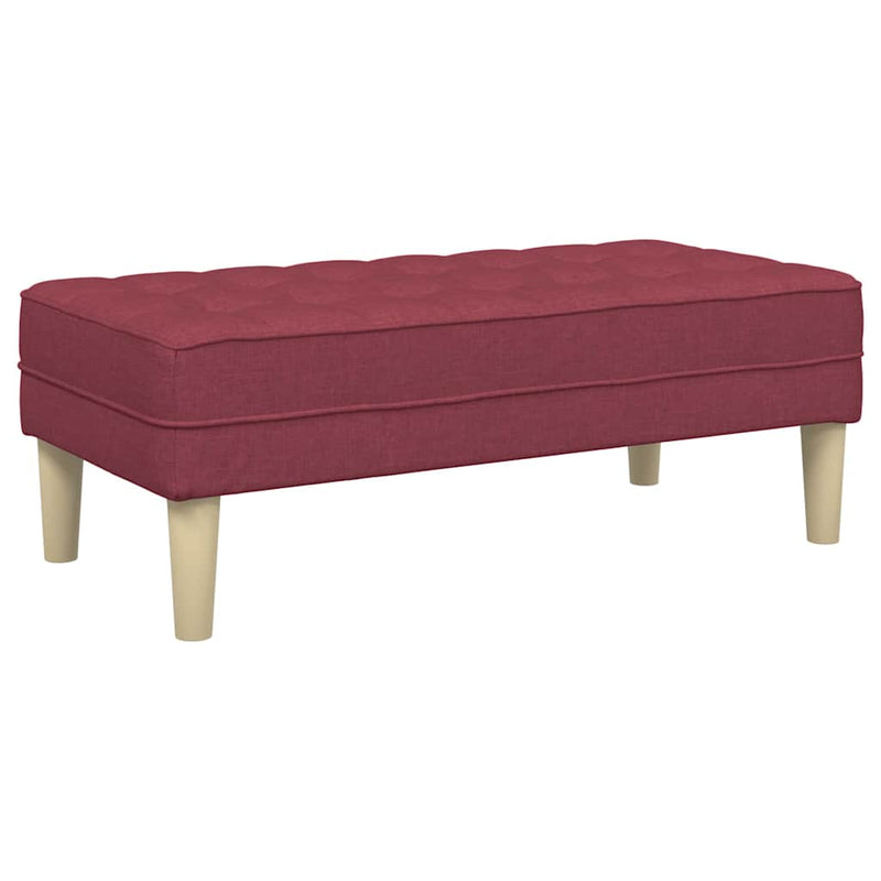 vidaXL Kanapé Szett 2 pcs bordó 173 x 131 x 67 cm szövet