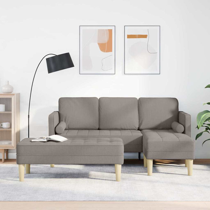 vidaXL Kanapé Szett 2 pcs Tópszín 173 x 131 x 67 cm szövet