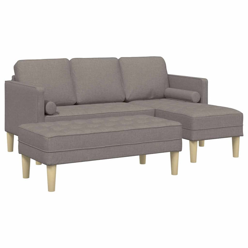 vidaXL Kanapé Szett 2 pcs Tópszín 173 x 131 x 67 cm szövet