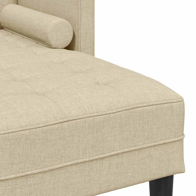 vidaXL Kanapé Szett 2 pcs Krémszínű 173 x 131 x 67 cm szövet