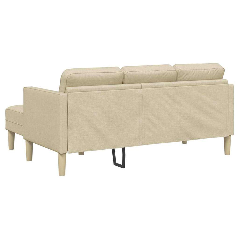 vidaXL Kanapé Szett 2 pcs Krémszínű 173 x 131 x 67 cm szövet