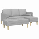 vidaXL Kanapé Szett 2 pcs Felhőszürke 173 x 131 x 67 cm Poliészter