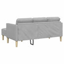 vidaXL Kanapé Szett 2 pcs Felhőszürke 173 x 131 x 67 cm Poliészter