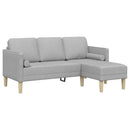 vidaXL Kanapé Szett 2 pcs Felhőszürke 173 x 131 x 67 cm Poliészter
