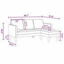 vidaXL Kanapé Szett 2 pcs Felhőszürke 173 x 131 x 67 cm Poliészter