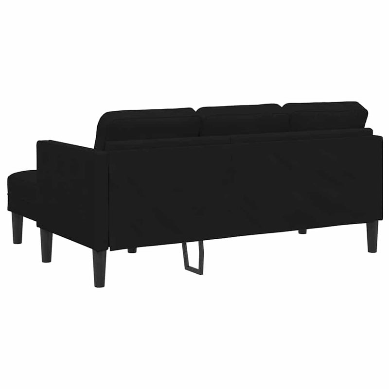 vidaXL Kanapé Szett 2 pcs Fekete 173 x 131 x 67 cm Bársony