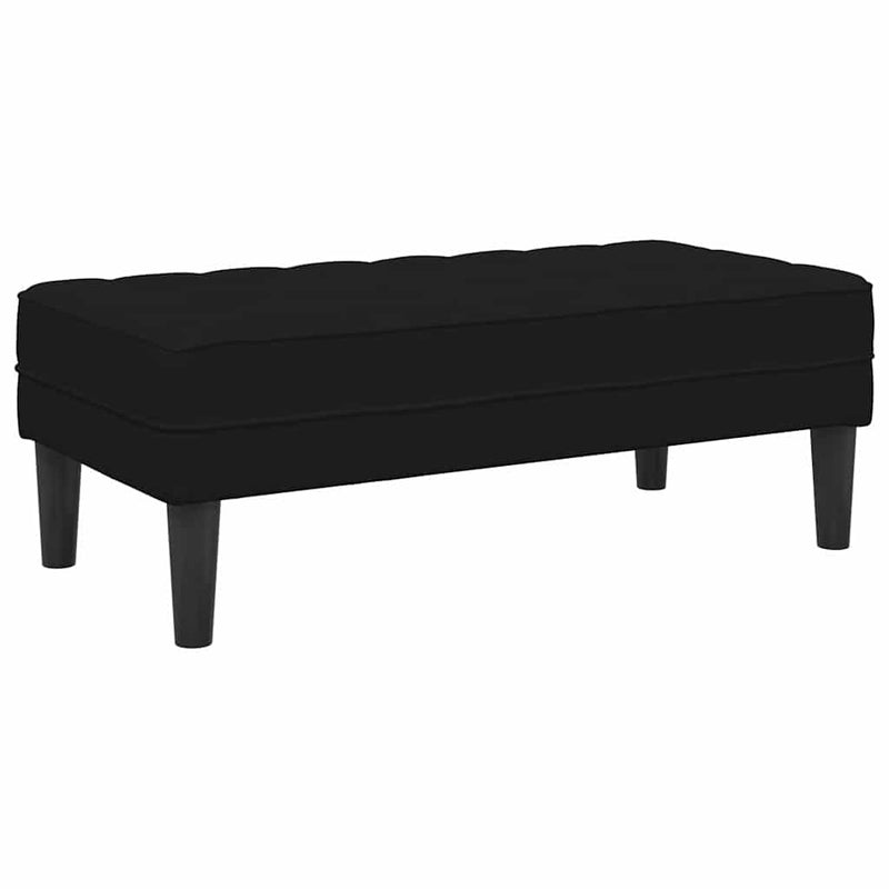 vidaXL Kanapé Szett 2 pcs Fekete 173 x 131 x 67 cm Bársony