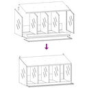 vidaXL horganyzott ezüst fém csirke fészekrakó doboz 4 rekesszel