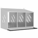 vidaXL horganyzott ezüst fém csirke fészekrakó doboz 3 rekesszel