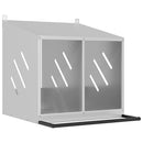 vidaXL horganyzott ezüst fém csirke fészekrakó doboz 2 rekesszel