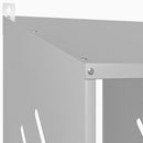 vidaXL horganyzott ezüst fém csirke fészekrakó doboz 2 rekesszel