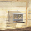 vidaXL horganyzott ezüst fém csirke fészekrakó doboz 2 rekesszel