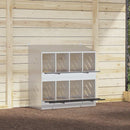 vidaXL horganyzott ezüst fém csirke fészekrakó doboz 8 rekesszel