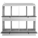 vidaXL horganyzott ezüst fém csirke fészekrakó doboz 8 rekesszel