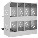 vidaXL horganyzott ezüst fém csirke fészekrakó doboz 8 rekesszel