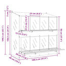 vidaXL horganyzott ezüst fém csirke fészekrakó doboz 8 rekesszel