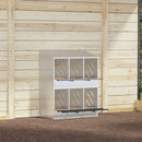 vidaXL horganyzott ezüst fém csirke fészekrakó doboz 6 rekesszel