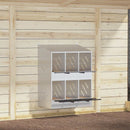 vidaXL horganyzott ezüst fém csirke fészekrakó doboz 6 rekesszel