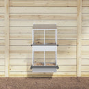 vidaXL horganyzott ezüst fém csirke fészekrakó doboz 4 rekesszel