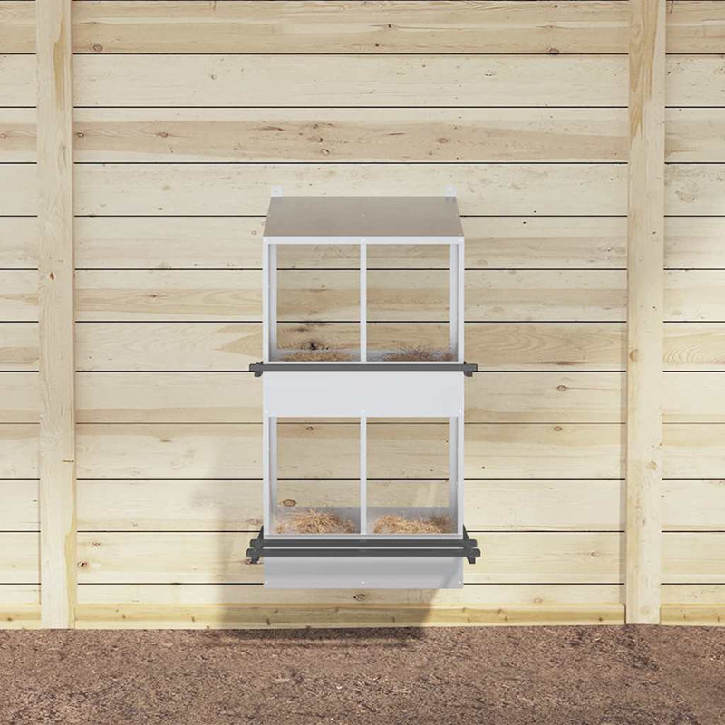 vidaXL horganyzott ezüst fém csirke fészekrakó doboz 4 rekesszel