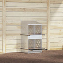 vidaXL horganyzott ezüst fém csirke fészekrakó doboz 4 rekesszel