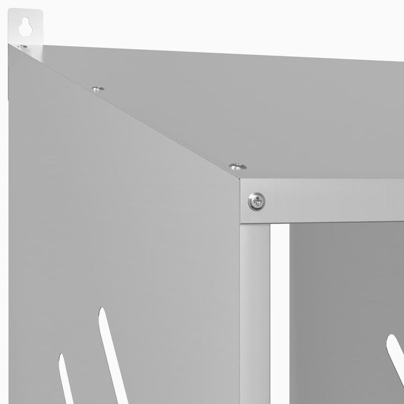 vidaXL horganyzott ezüst fém csirke fészekrakó doboz 4 rekesszel