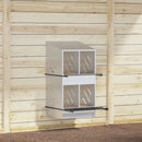 vidaXL horganyzott ezüst fém csirke fészekrakó doboz 4 rekesszel