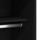 vidaXL Ruhásszekrény polcokkal Musta tammi 100 x 50 x 200 cm Faanyag