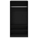 vidaXL Ruhásszekrény polcokkal Musta tammi 100 x 50 x 200 cm Faanyag