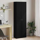 vidaXL Irodai szekrény polcokkal Fekete tölgy 60 x 32 x 190 cm Faanyag