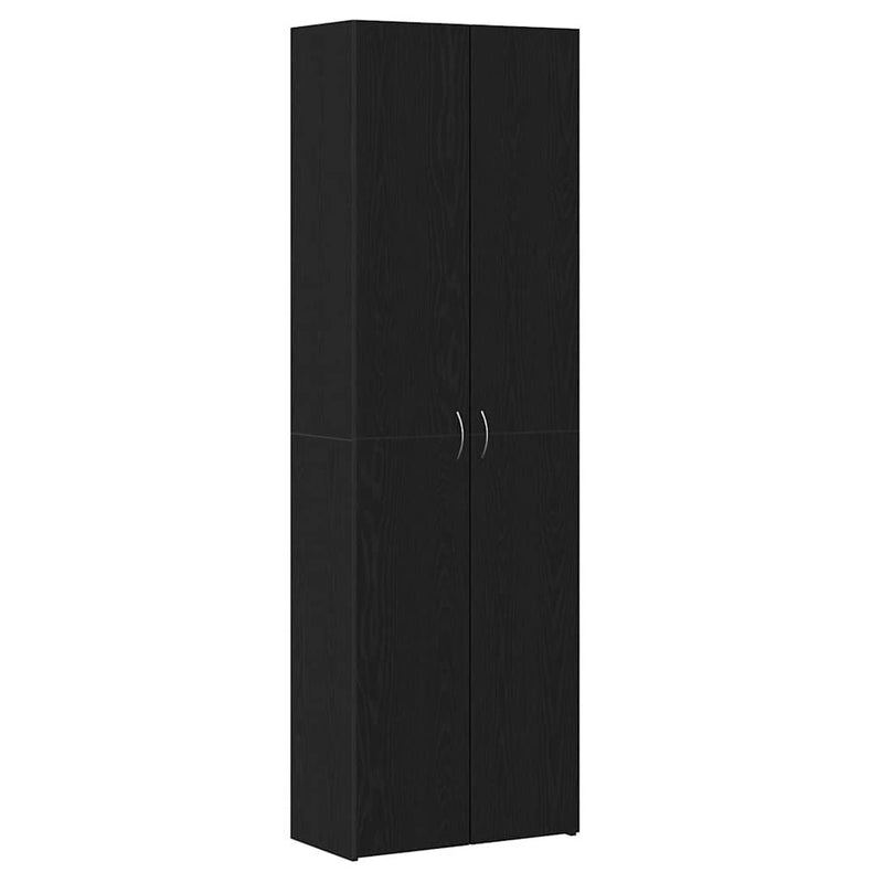 vidaXL Irodai szekrény polcokkal Musta tammi 60 x 32 x 190 Faanyag